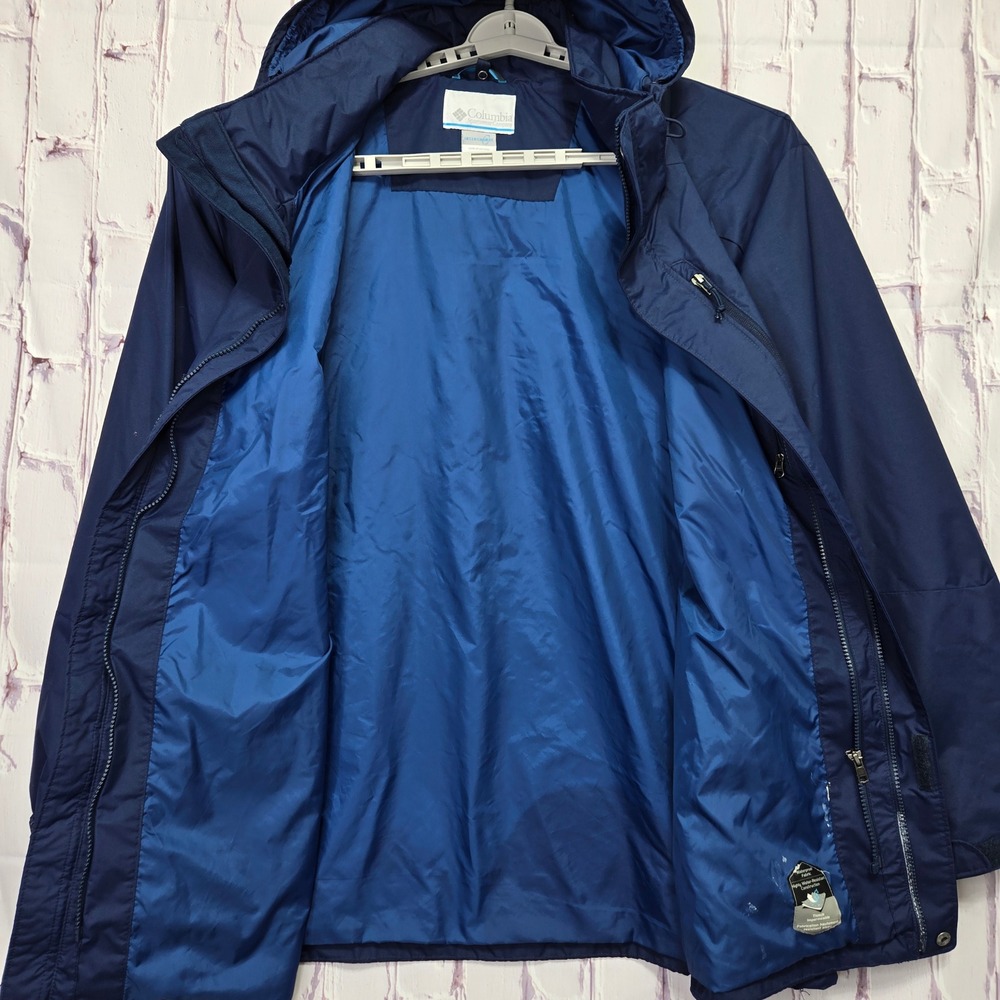 Columbia Interchange 3-in-1 Jacket Mens XXL Navy Blue Waterproof Shell Fleece - Picture 6 of 16